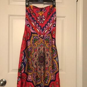 Nicole Miller Studio silk strapless dress Sz 6